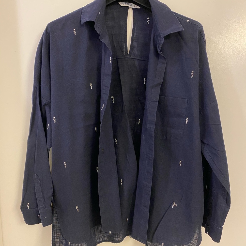 Oversized button down casual shirt